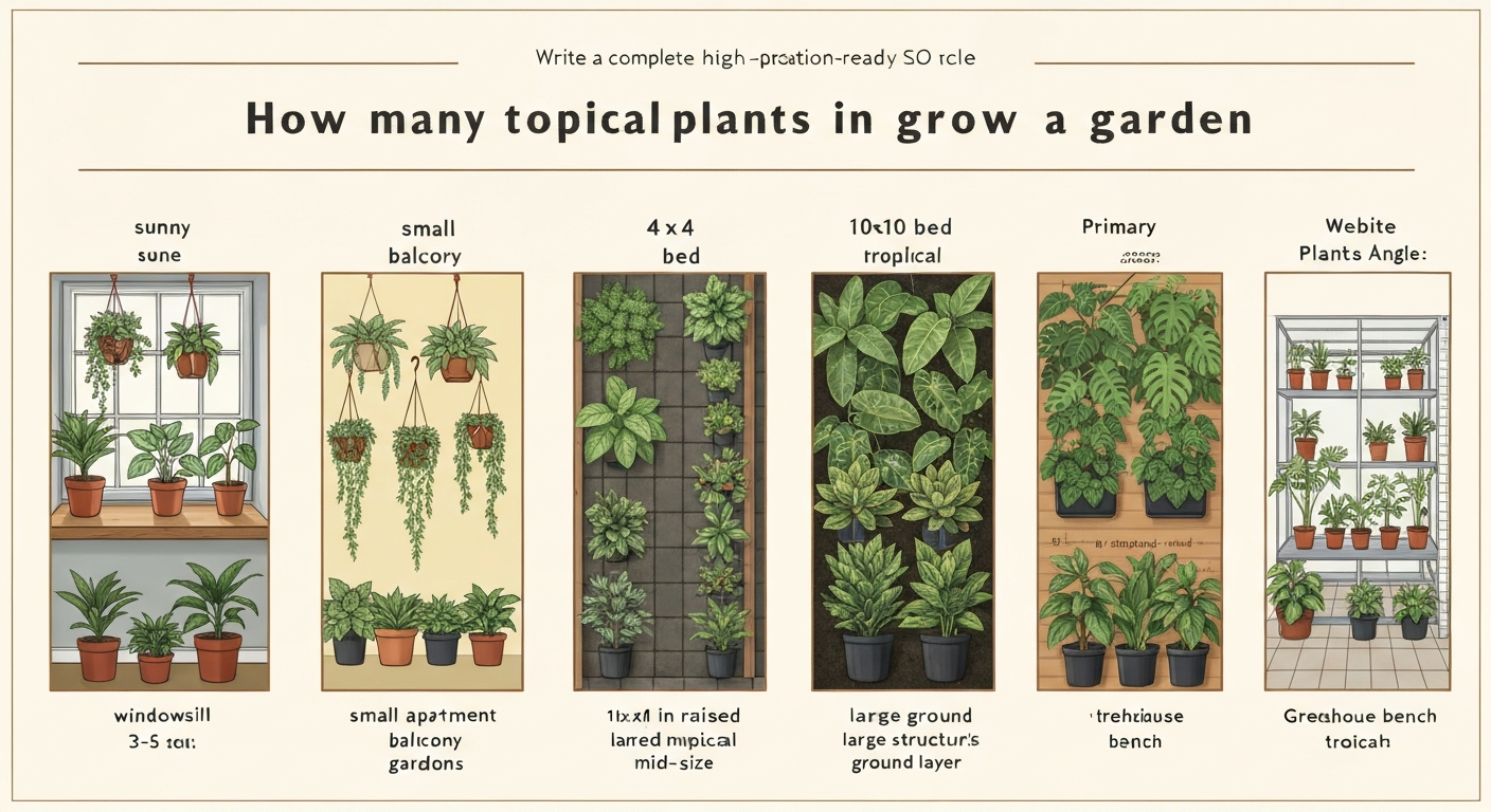 How Many Tropical Plants to Grow in a Garden: Space-Based Guide